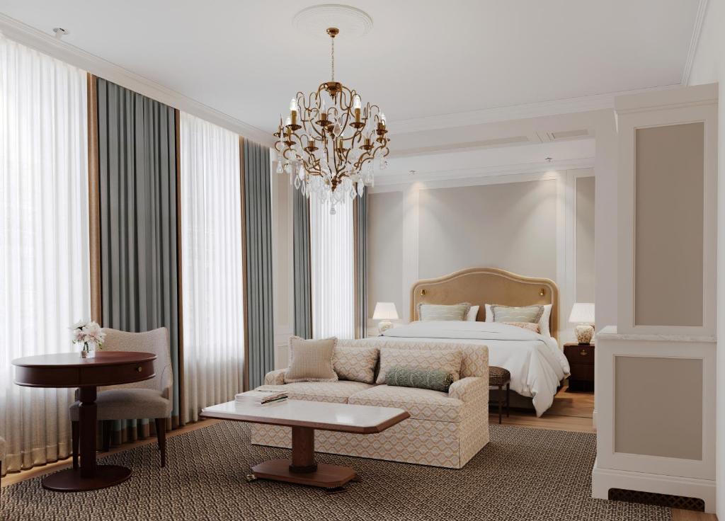 Postel nebo postele na pokoji v ubytování Hotel Kämp