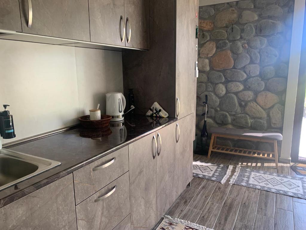Kuchyň nebo kuchyňský kout v ubytování River house