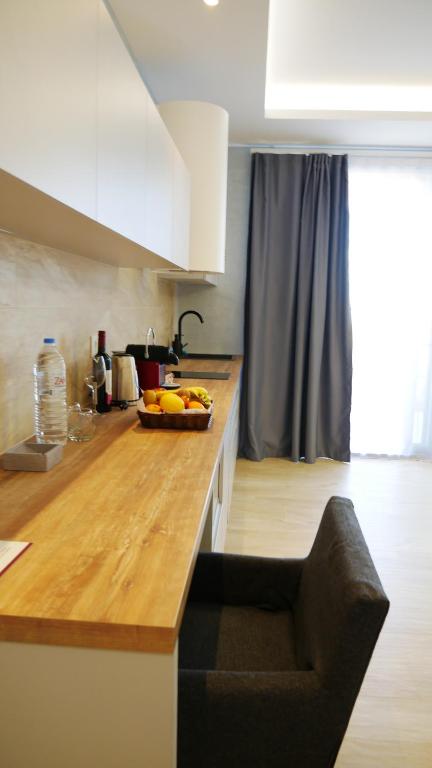 Kuchyň nebo kuchyňský kout v ubytování Amour Relax Hotel