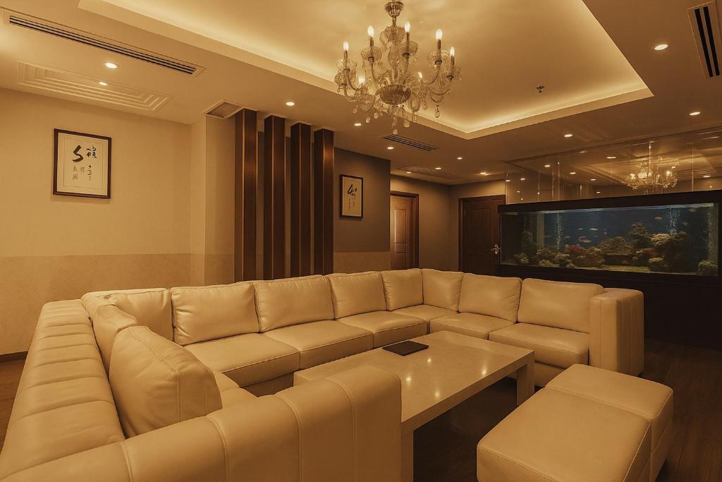 Posezení v ubytování Mercury Apartment Danang