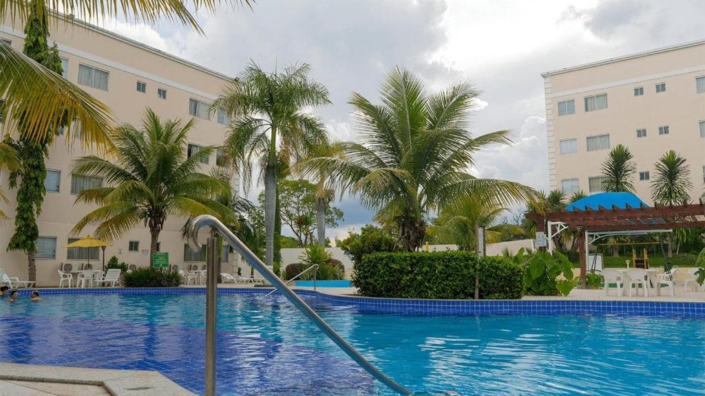 Bazén v ubytování Encontro das Aguas Termas resort nebo v jeho okolí