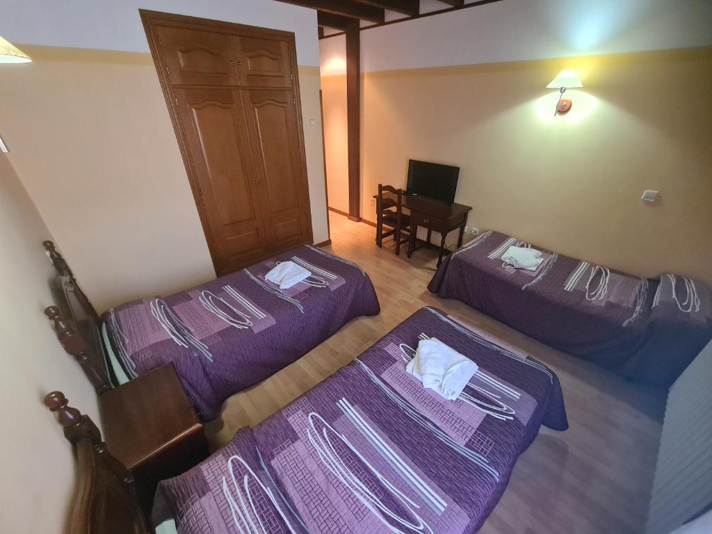 Postel nebo postele na pokoji v ubytování Hostal Las Nieves