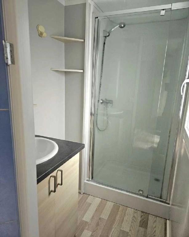 Koupelna v ubytování Camping de Charlieu - Mobile home