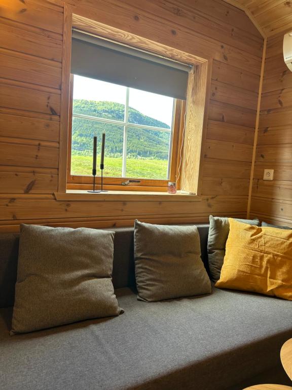 Posezení v ubytování Haugo Utleige Lodge