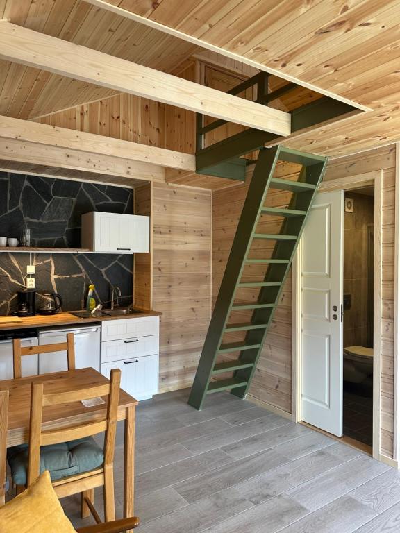 Kuchyň nebo kuchyňský kout v ubytování Haugo Utleige Lodge