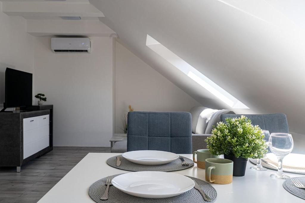 TV a/nebo společenská místnost v ubytování Ágoston Apartman 6 - Sára