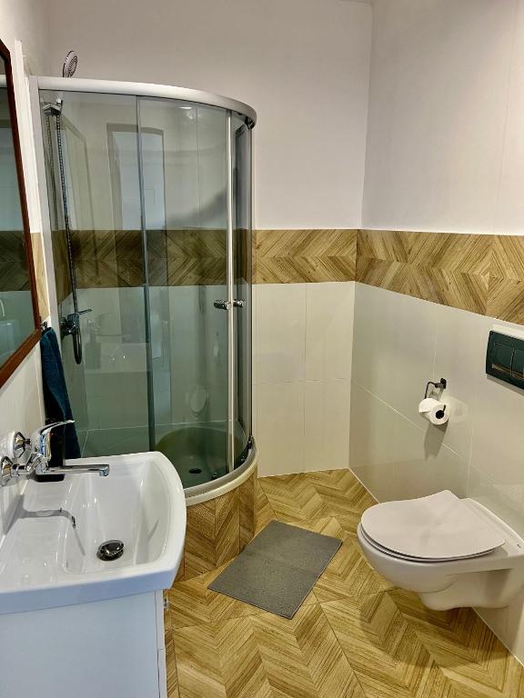 Kúpeľňa v ubytovaní Astra Katowice - Aparthotel
