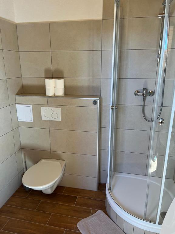 Koupelna v ubytování Pension Hofberg