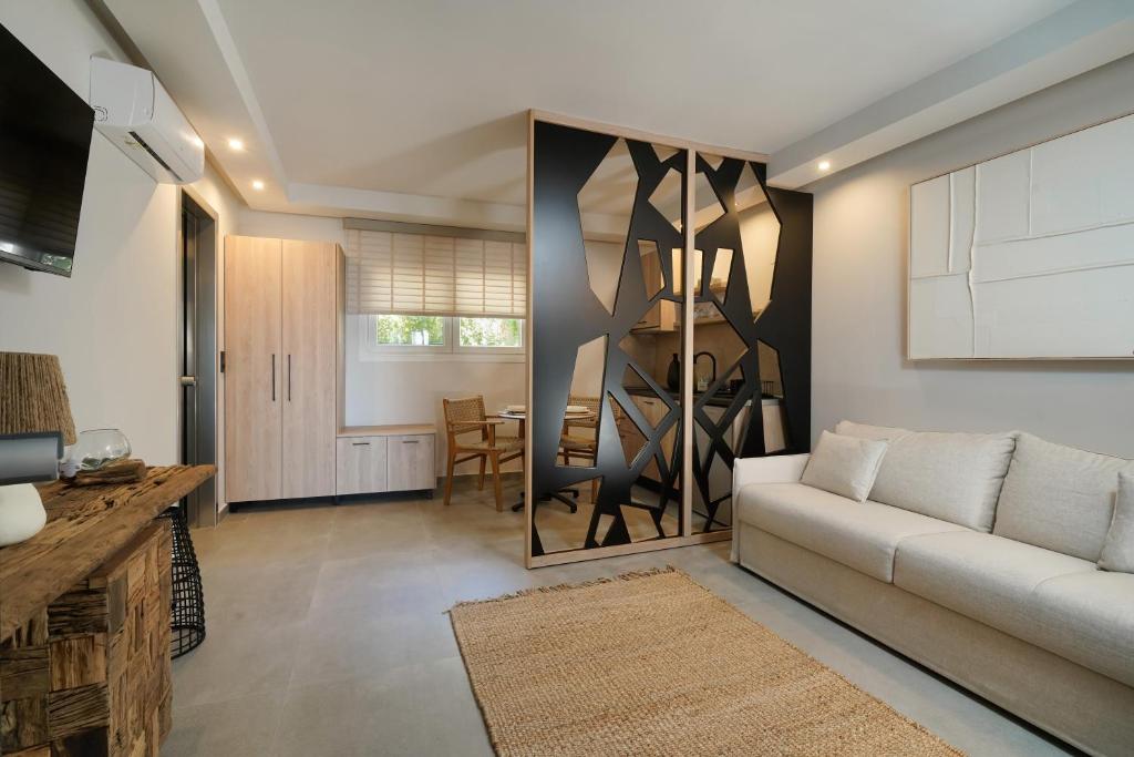 A television and/or entertainment centre at Apollonia by Stone Village