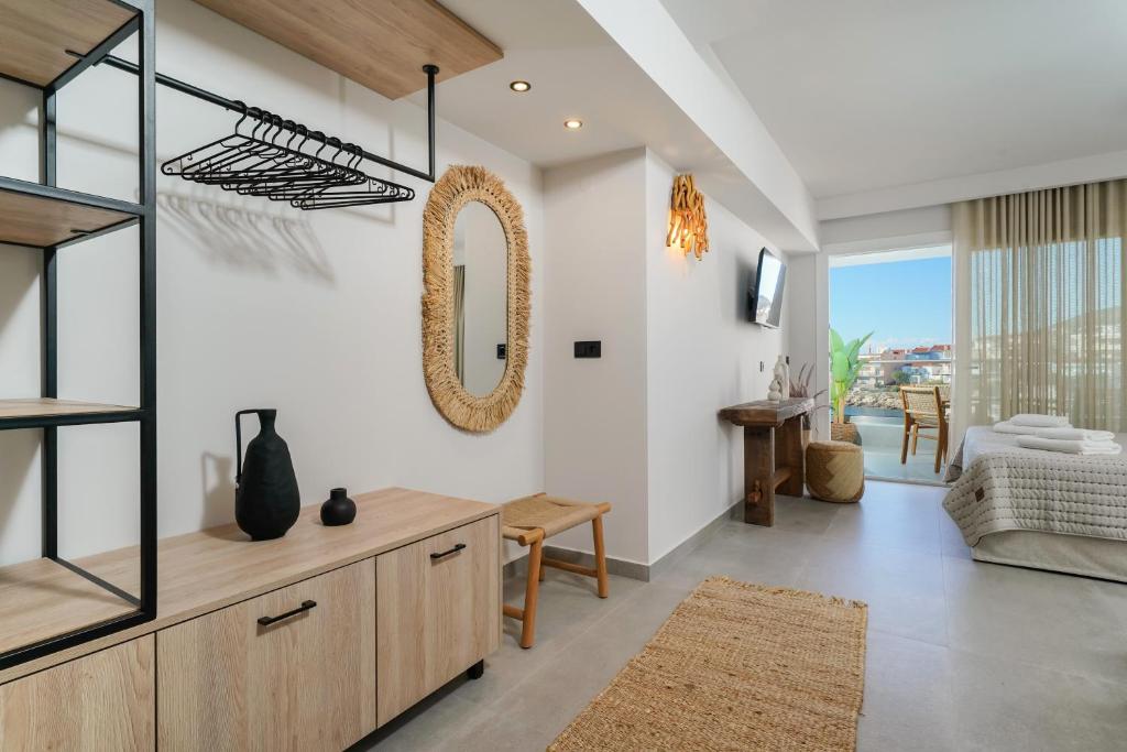 A television and/or entertainment centre at Apollonia by Stone Village