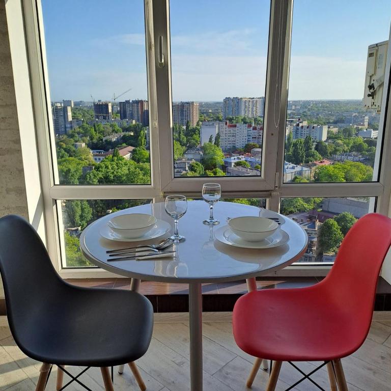 Μπαλκόνι ή βεράντα στο Panoramic View Studio