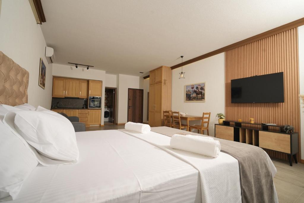 TV a/nebo společenská místnost v ubytování Suites Castello