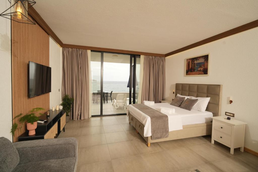 Postel nebo postele na pokoji v ubytování Suites Castello