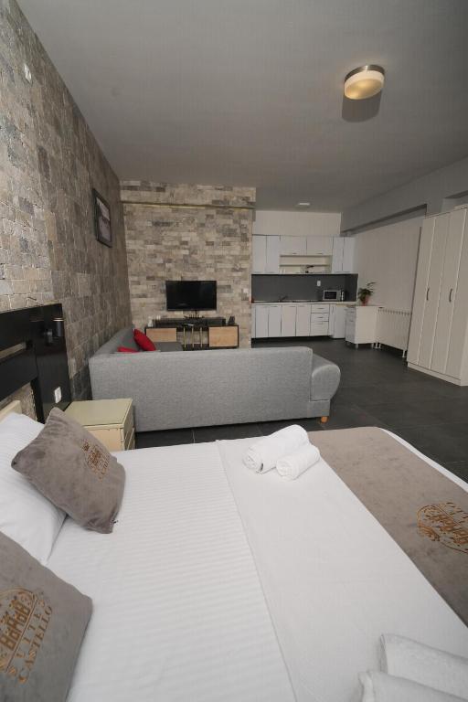 Kuchyň nebo kuchyňský kout v ubytování Suites Castello