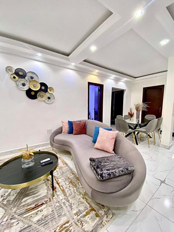 Posezení v ubytování Appartement des Lys