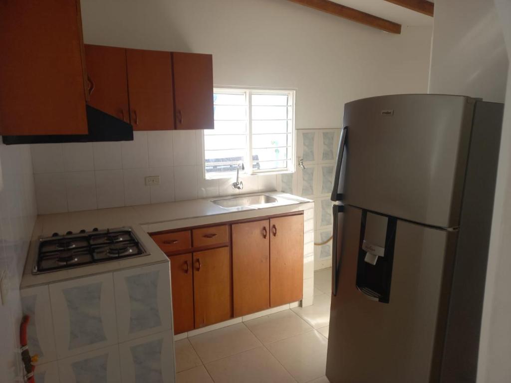 A cozinha ou kitchenette de Hotel mantarraya