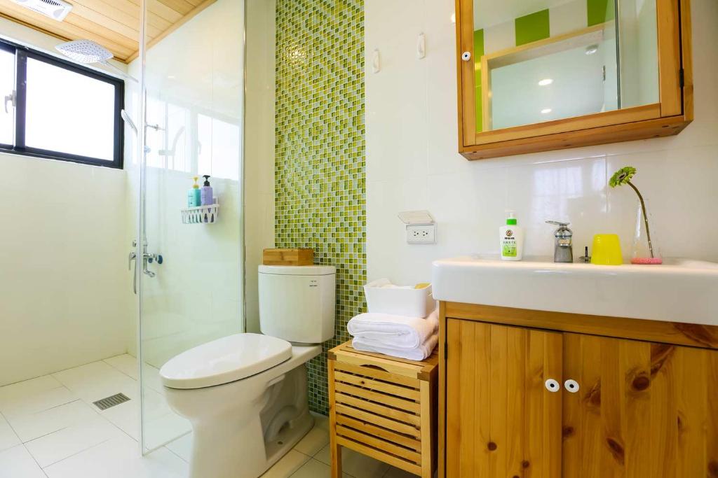 Koupelna v ubytování Sea People B&B