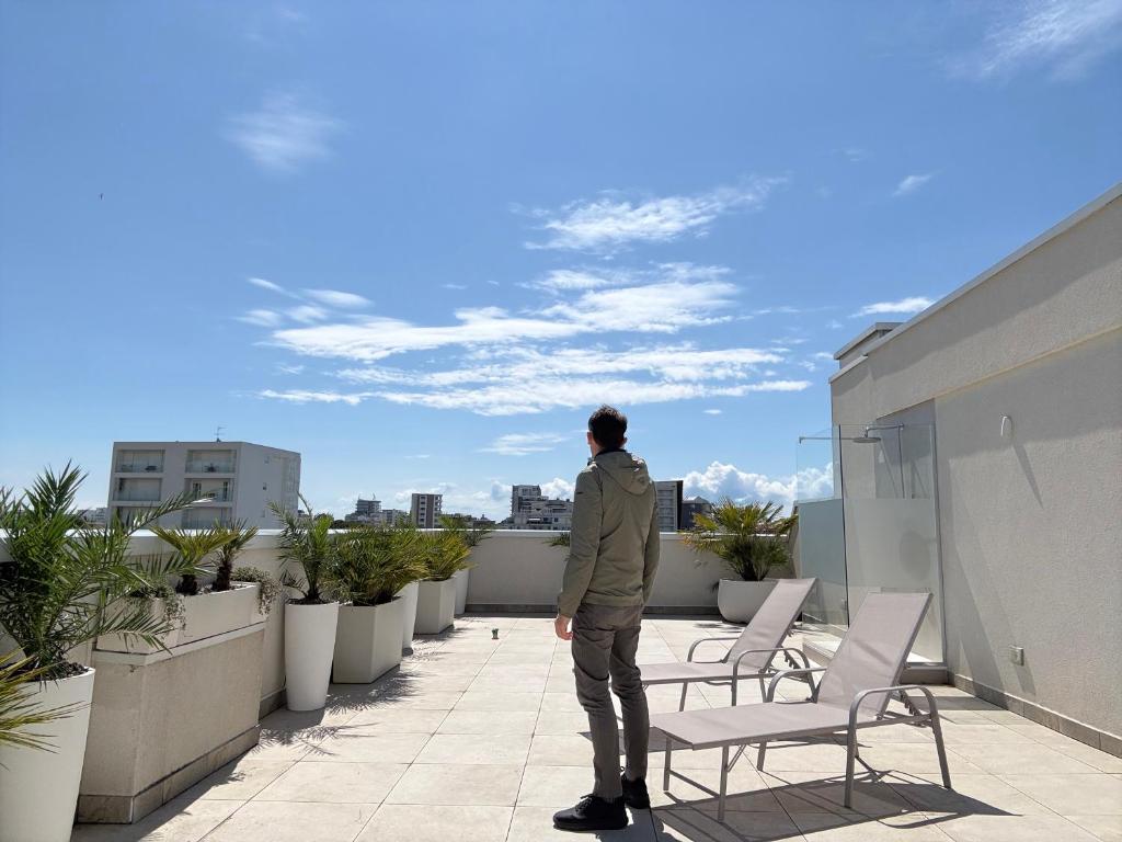 Balkón nebo terasa v ubytování Attico Sole