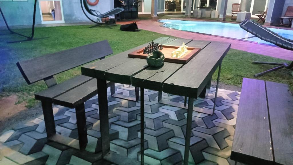Posezení v ubytování Palms Villa