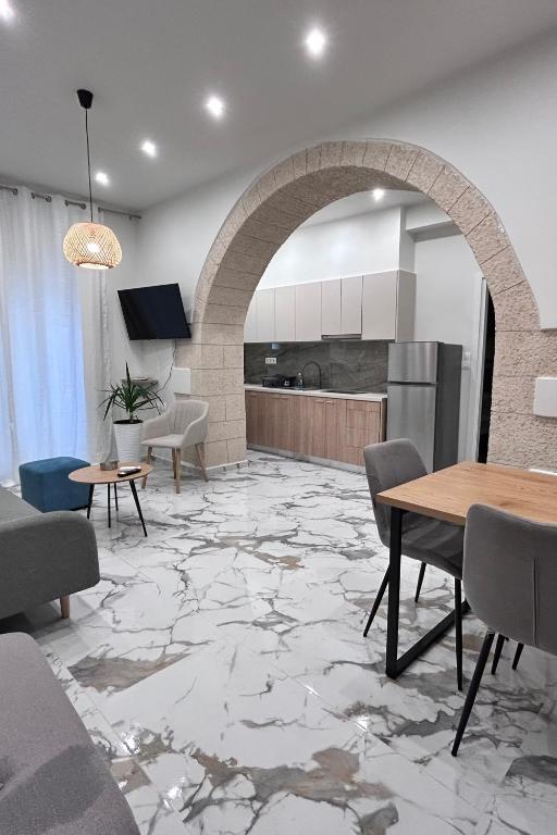 Kuchyň nebo kuchyňský kout v ubytování Eria's Junior Suite