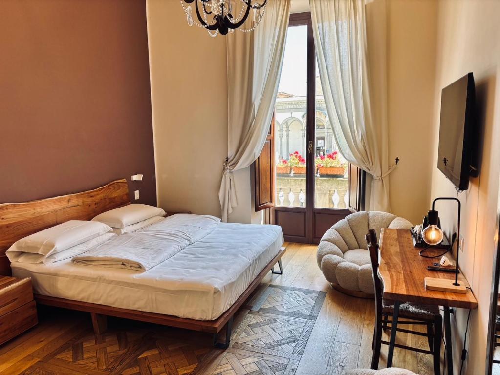 Postel nebo postele na pokoji v ubytování Hotel Le Due Fontane