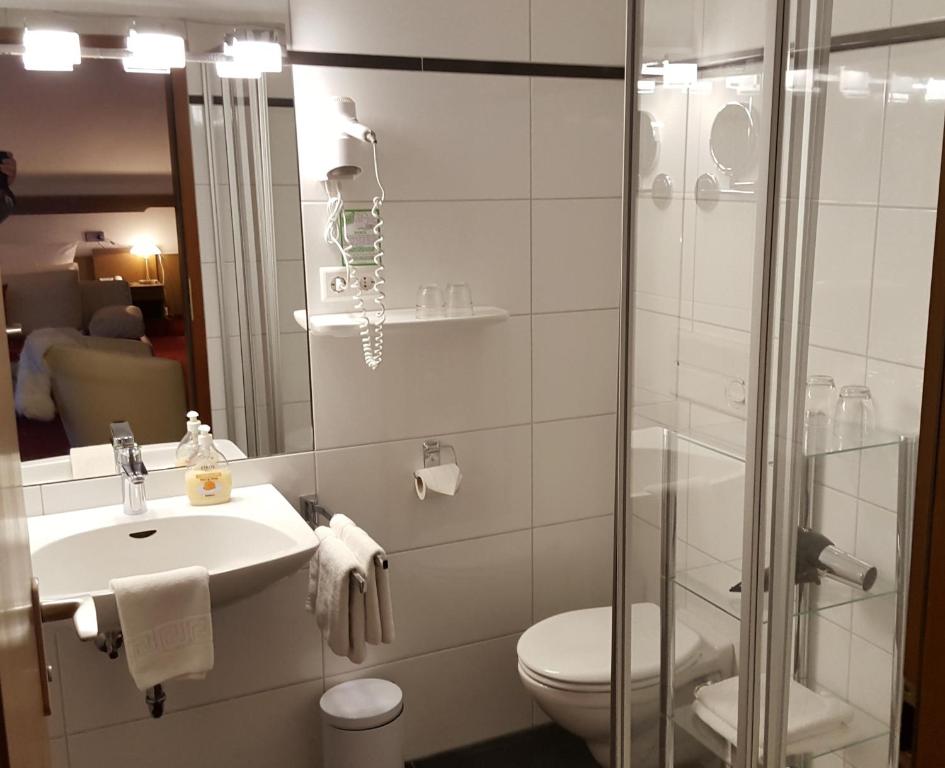 Koupelna v ubytování Alte Kelter