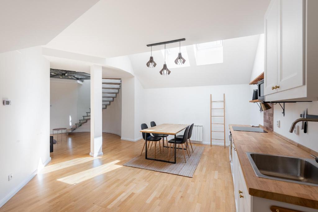 Kuchyň nebo kuchyňský kout v ubytování Stevan Apartment