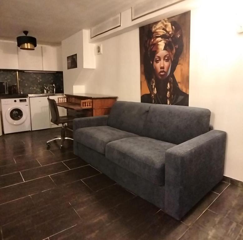 Χώρος καθιστικού στο Romantic Studio