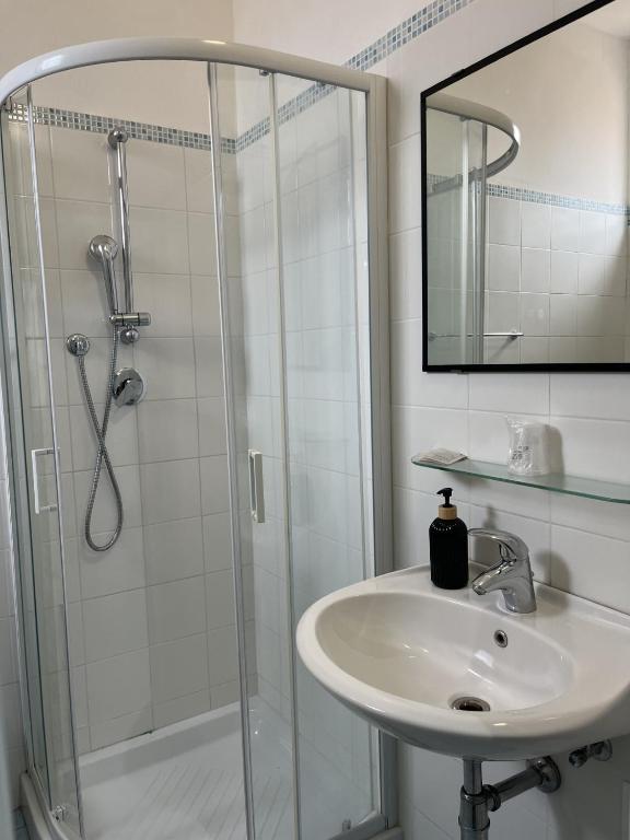 Koupelna v ubytování Hotel Roma