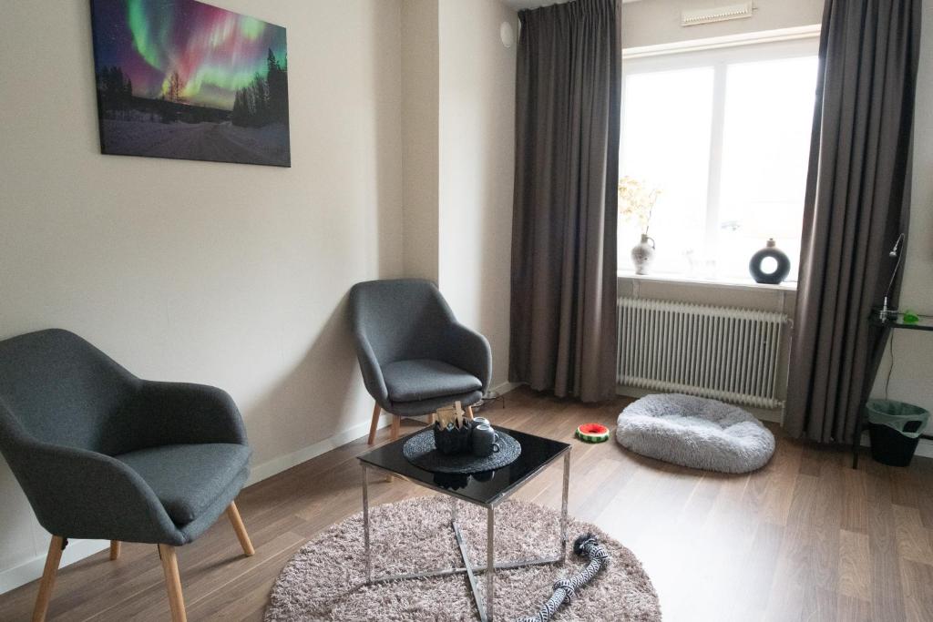Posezení v ubytování Lycksele Inn