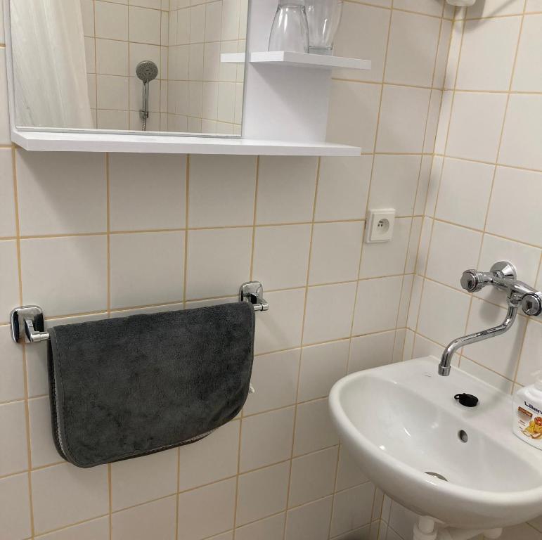 Koupelna v ubytování Penzion Cholín
