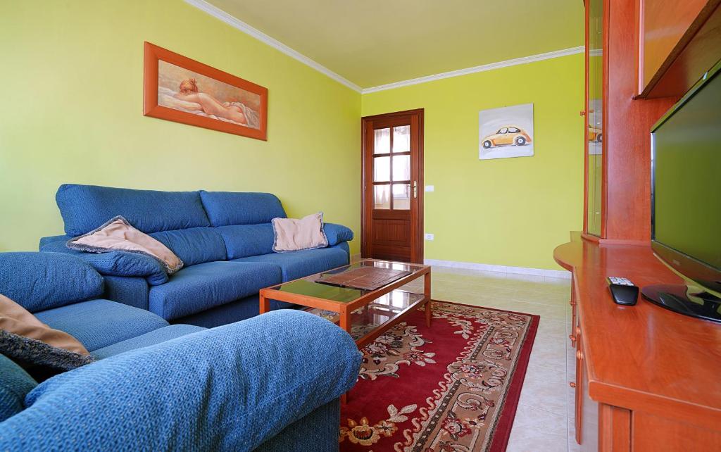 Ruang duduk di Apartamento con parking en Vilanova de Arousa