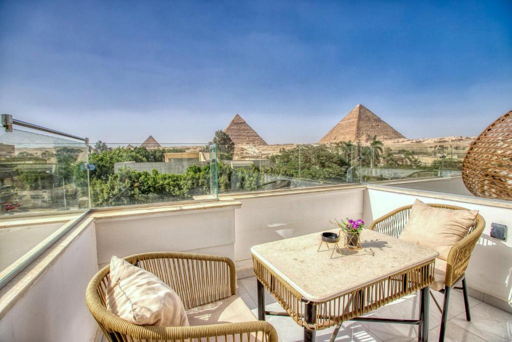 Balkón nebo terasa v ubytování Pyramids Shadow INN