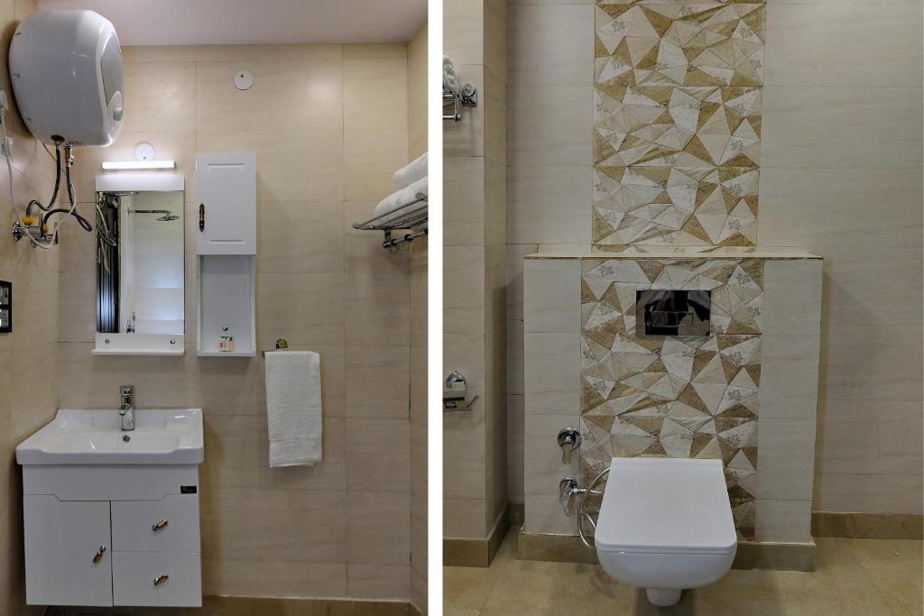 Koupelna v ubytování Hotel O Flyover Inn
