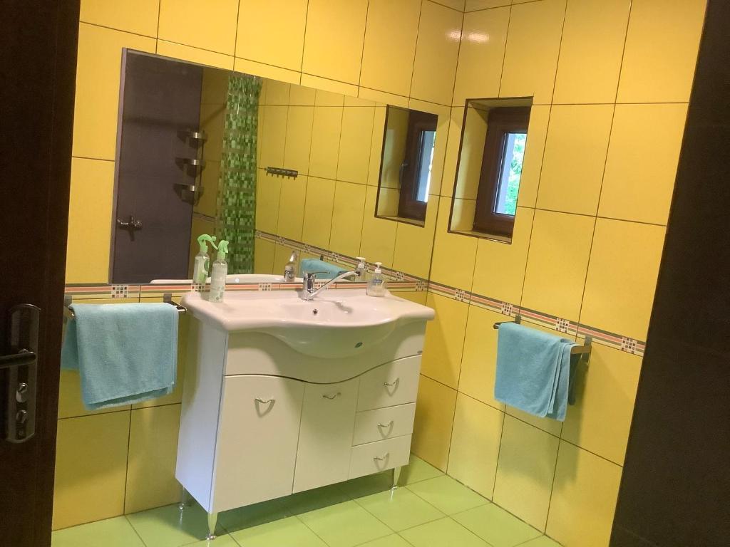 Koupelna v ubytování Garden Inn