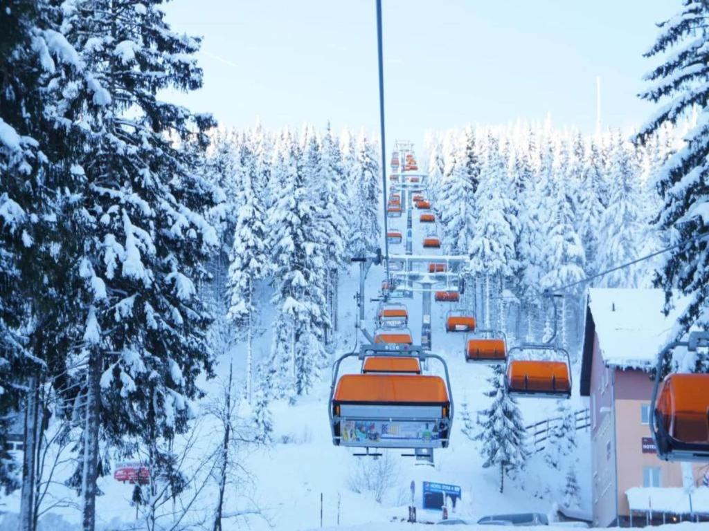 Obiekt Snug Apartment in Jachymov near Ski area zimą