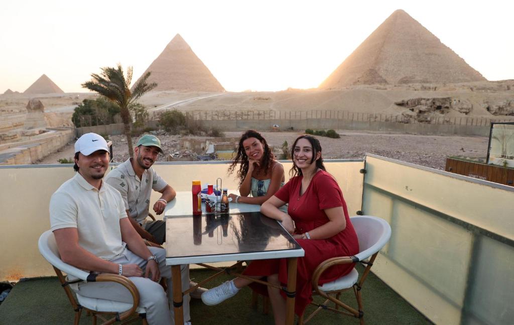 Blue Scarab Pyramids View