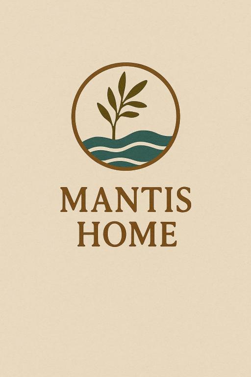 a logo for a company with a plant in the water at Mantis Home in Syvota