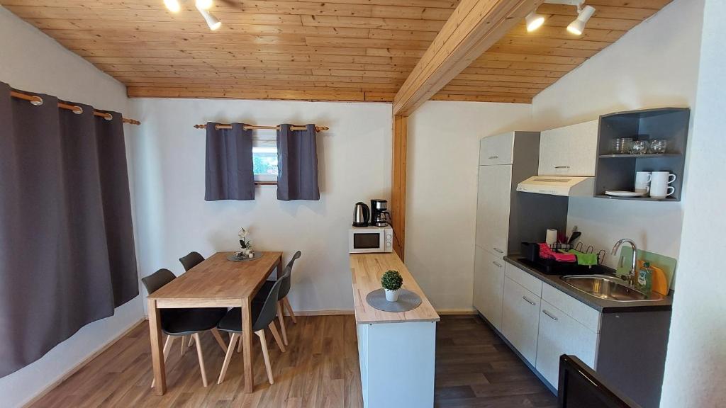 Kuchyň nebo kuchyňský kout v ubytování Bergwald