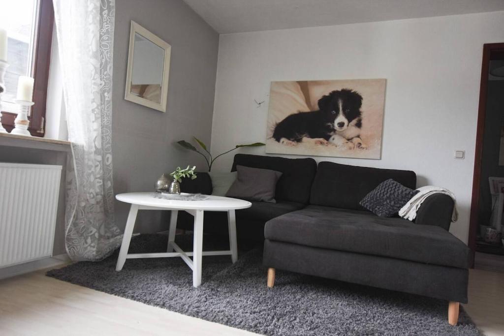 Χώρος καθιστικού στο Cozy apartment in Siegen