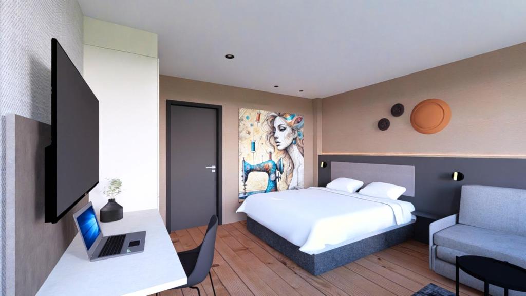 TV a/nebo společenská místnost v ubytování Hotel Am Triller - Hotel & Serviced Apartments