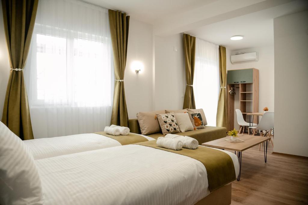 Postel nebo postele na pokoji v ubytování Villa Petra