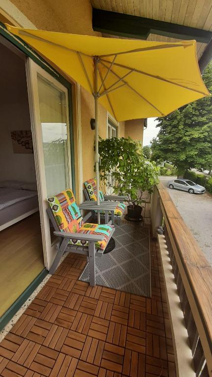 Balkón nebo terasa v ubytování Barbara's Zimmer im Zentrum