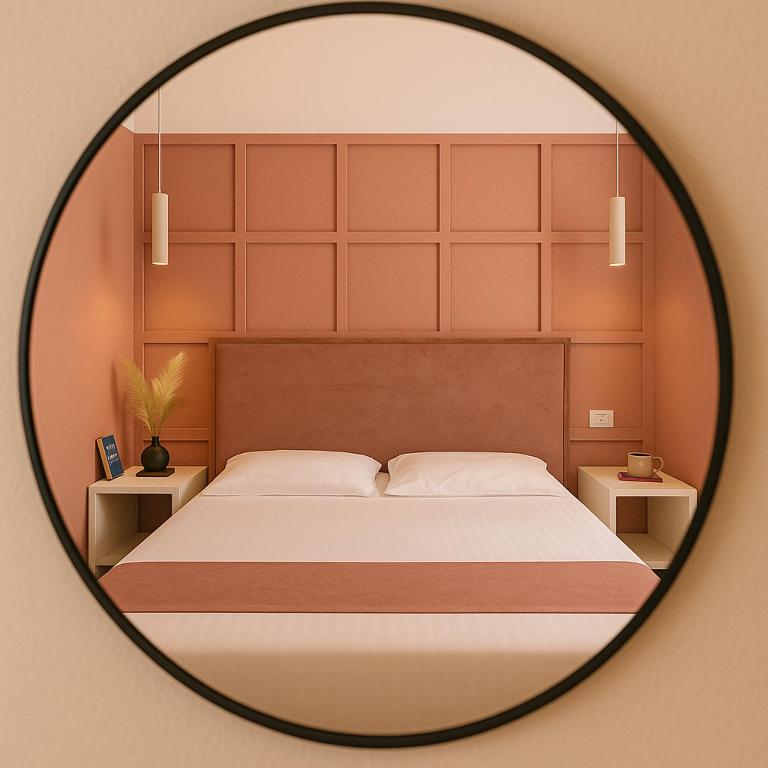 Una cama o camas en una habitación de NEW - Colorful by the sea