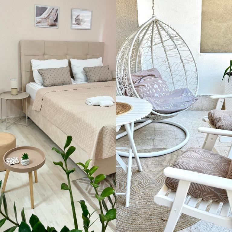 Postel nebo postele na pokoji v ubytování Apartman Safir 1 & Apartman Safir 2 & Apartman Safir 3