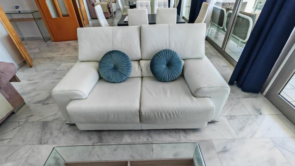 A seating area at Luxury apartment on the 41st floor with stunning sea views