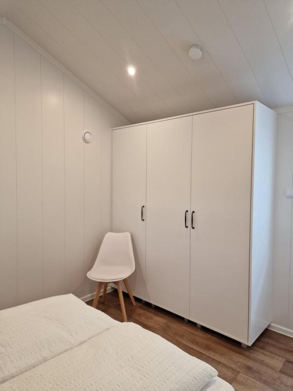 Postel nebo postele na pokoji v ubytování Tiny House in schöner Lage
