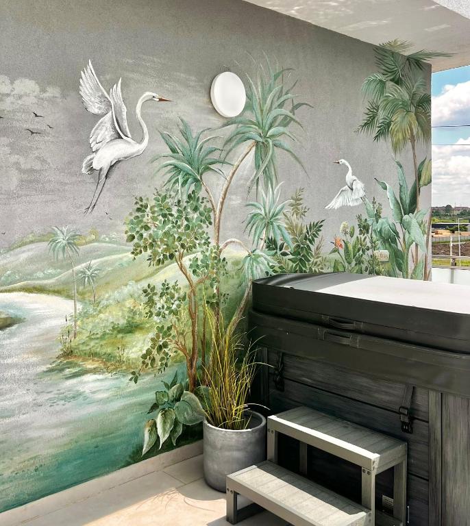 Zahrada ubytování Bridge Penthouse