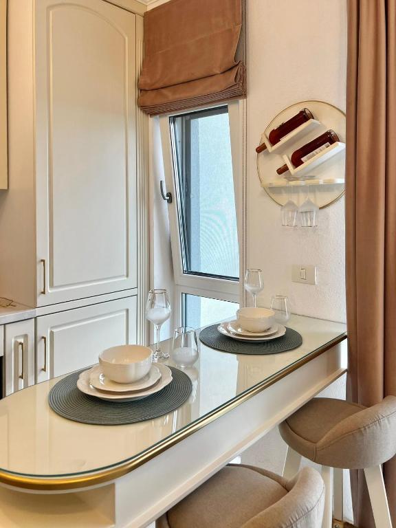 Kuchyň nebo kuchyňský kout v ubytování Bridge Penthouse