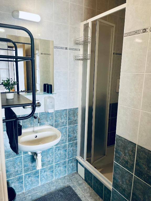 Koupelna v ubytování Hvězdonice Hostinec U Kuželků